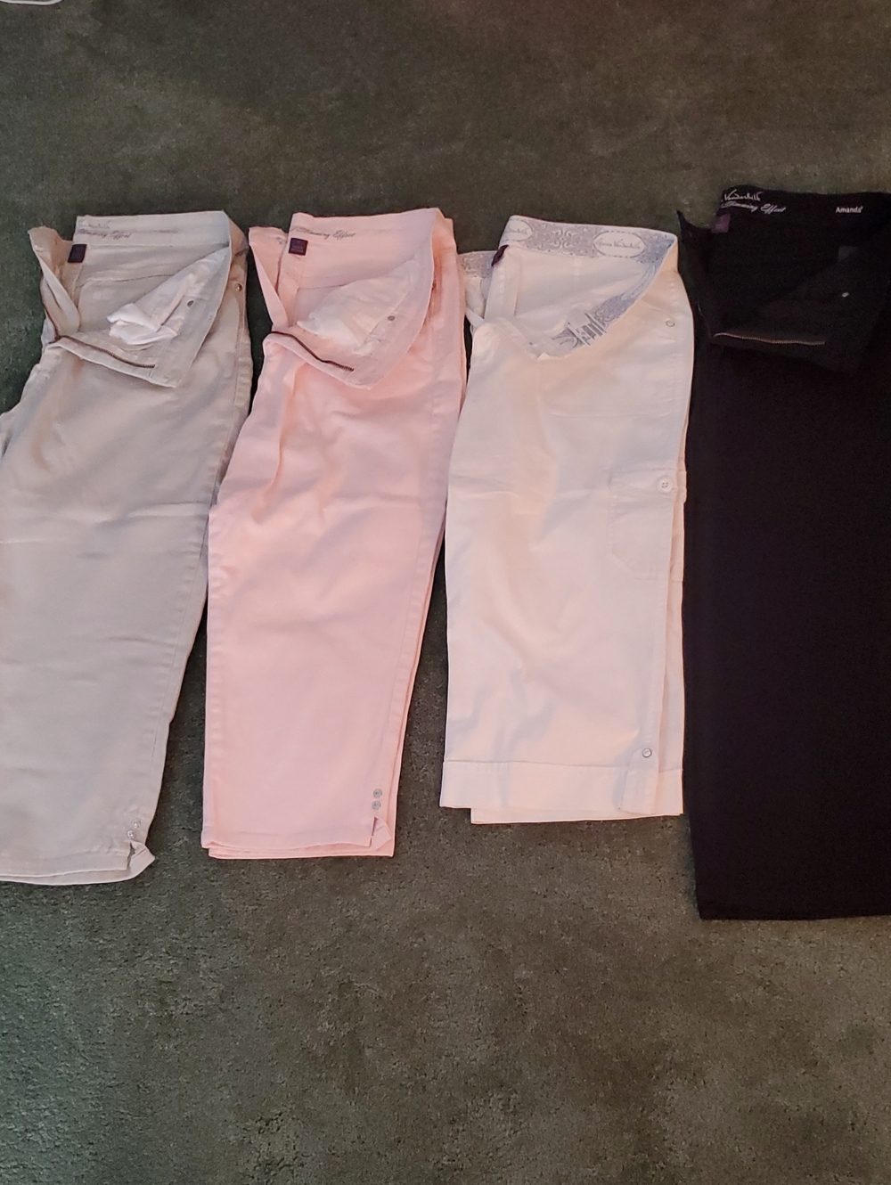 Gloria Vanderbilt Capri Pants Bundle - Pink, White, Black, Tan